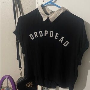 RARE Drop Dead Collared Crop Top